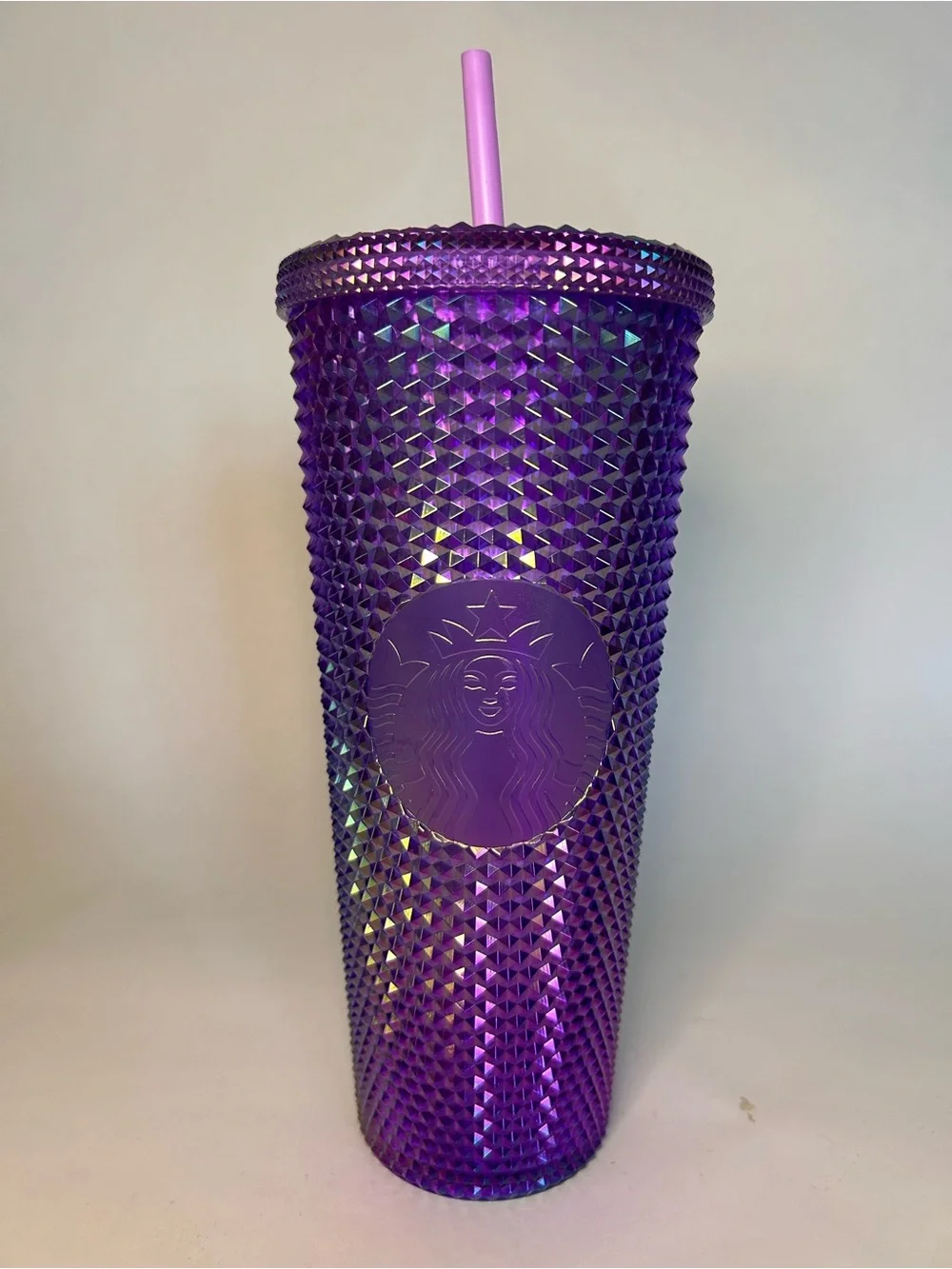 Starbucks Purple Oil Slick Studded CoffeeCold Cup Tumbler Venti 24oz Summer 2022